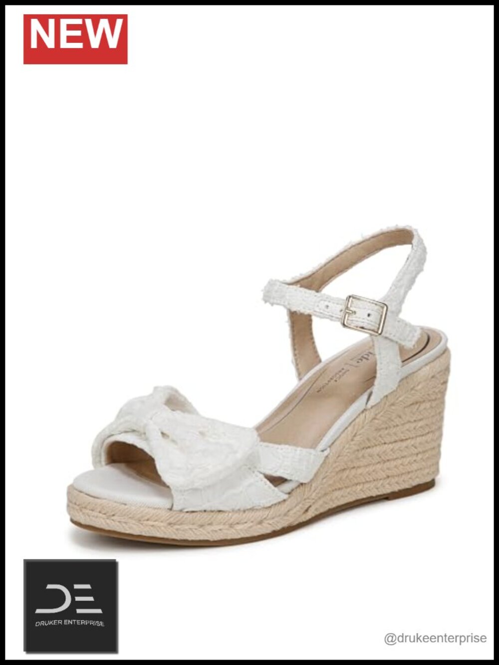 Women's Casual Wedge Espadrille Sandals - Soft System Comfort 3 1/8" Heel